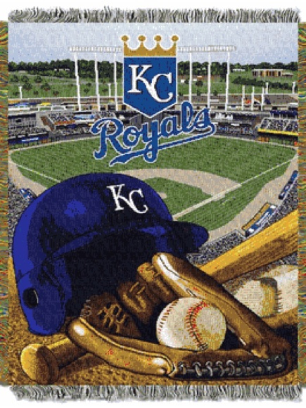 MLB Kansas City Royals Homefield Advantage Tapestry Throw 44x 58.5”